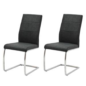 Chaises cantilever Palmyra I (lot de 2) Anthracite