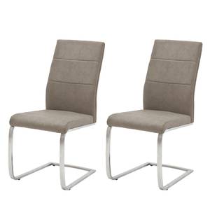 Chaises cantilever Palmyra II (lot de 2) Taupe