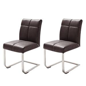 Sledestoelen Stam II (2-delige set) Bruin - Kunstleer