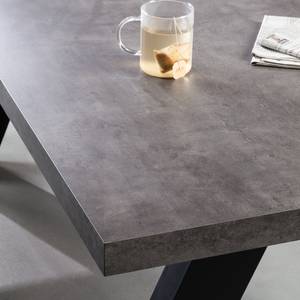 Table Apex Imitation béton / Noir mat