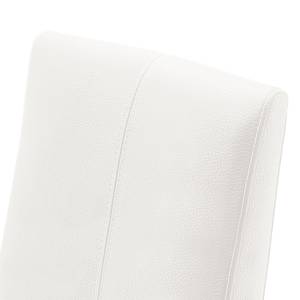 Chaises cantilever Tipi (lot de 2) Blanc - Cuir véritable