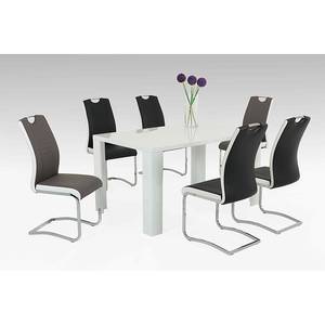 Sledestoelen Truffaldino kunstleer (2-delige set) - Bruin/wit