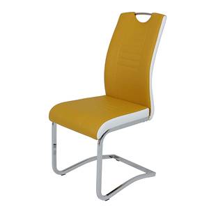 Sledestoelen Truffaldino kunstleer (2-delige set) - Curry/wit