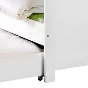 Bed met opbergruimte Nina massief beukenhout - Wit