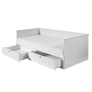 Opbergbed Dreamworld 2- wit Wit - Plaatmateriaal - Hout - 208 x 72 x 98 cm