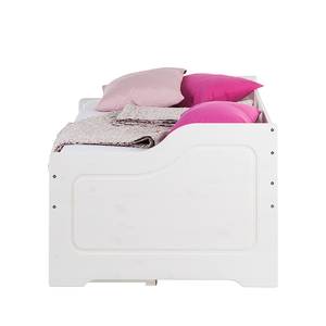 Lit multi-rangements Paulina Pin massif - Blanc verni