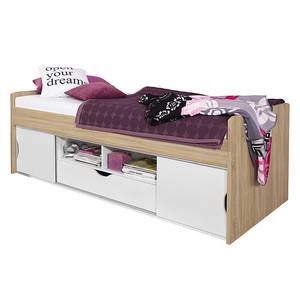 Bed Samira Sonoma eikenhouten look/alpinewit