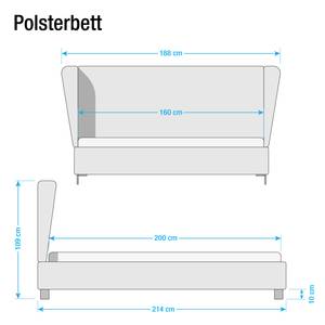 Polsterbett Neo II Webstoff - 160 x 200cm