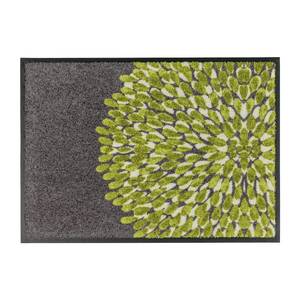 Paillasson Broadway I Fibres synthétiques - Gris / Vert pistache - 70 x 110 cm