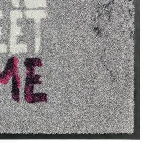 Fußmatte Broadway II Kunstfaser - Grau / Pink - 70 x 110 cm