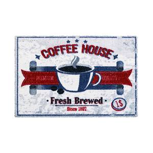 Fußmatte Coffee House Blau - Textil - 50 x 70 cm