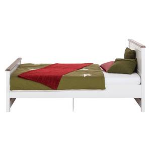 Bed Chateau wit/San Remo eikenhouten look - 140 x 200cm