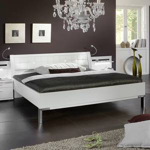 Bed Dubai II alpinewit - 140 x 190cm - Zonder verlichting