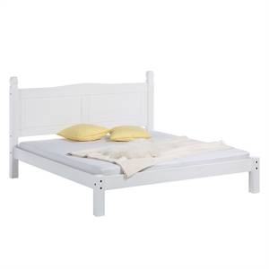 Futonbett Finca Rustica 180 Kiefer massiv - Weiß lackiert