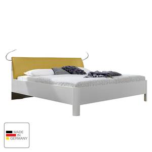 Futonbett Jive II Alpinweiß/Kunstleder Mango - 180 x 200cm - Höhe: 217 cm - Mit Beleuchtung