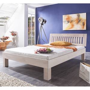 Massief houten bed Kleopatra (optioneel Wit geveegd beukenhout - 140 x 200cm - Geen opbergruimte