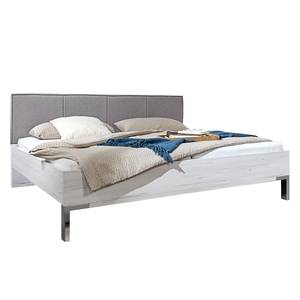 Futonbed Madrid Witte eikenhouten look - Grijs - 160 x 200cm