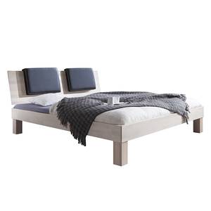 Massief houten bed Max (naar wens met bedlades) - Wit geveegd beukenhout - 180 x 200cm - Geen opbergruimte