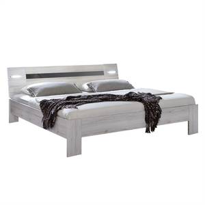 Bed Nizza wit eikenhouten look - 160 x 200cm