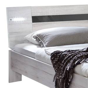 Bed Nizza wit eikenhouten look - 160 x 200cm