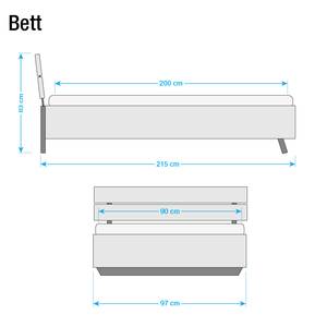 Bett Sumatra Dunkelbraun / Braun - 90 x 200cm