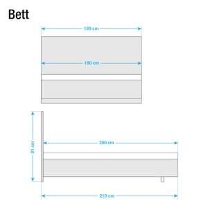 Futonbett Durban Weißeiche Dekor