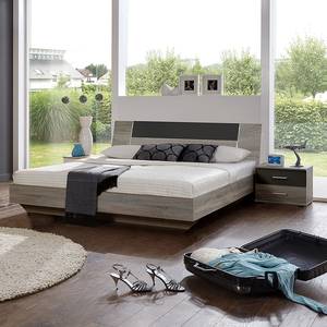 Bed Tendence Montana eikenhouten look/lavakleurig - 160 x 200cm