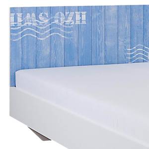 Bed Torben III wit/Noordzee print