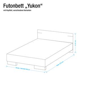 Futonbett Tulloch Montana Eiche - 140 x 100 cm