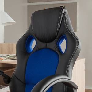 Chaise gamer Livaro Imitation cuir / Mesh - Noir / Bleu