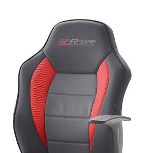 Gamestoel mcRacer III kunstleer/nylon - zwart/rood