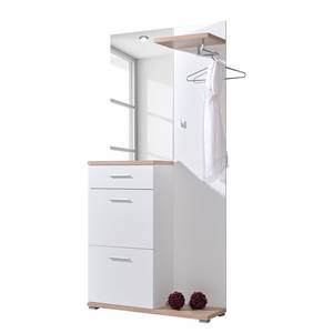 Kompaktgarderobe Ansver Wit/lichte San Remo eikenhouten look