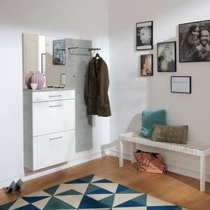 Garderobe Snave Grau - Holzwerkstoff - 123 x 169 x 31 cm