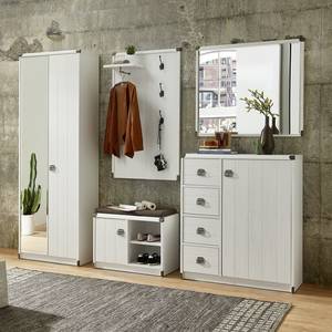 Armoire de vestibule Ramsing Imitation pin blanc