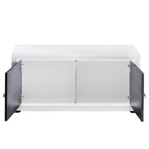 Banc de vestibule Piorini Imitation pin anthracite / Blanc