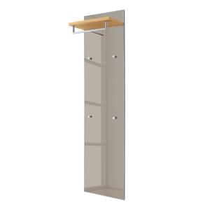 Panneau porte-manteaux Alavere III Taupe / Chêne Bianco - Largeur : 42 cm