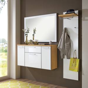 Panneau porte-manteaux Alavere III Blanc / Chêne blanc - Largeur : 42 cm