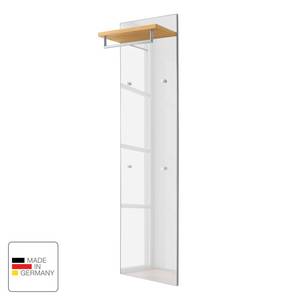 Panneau porte-manteaux Alavere III Blanc / Chêne blanc - Largeur : 42 cm