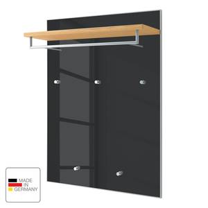 Panneau porte-manteaux Alavere IV Anthracite / Chêne blanc