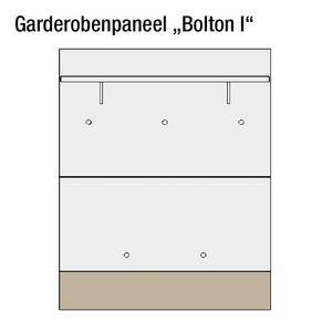 Panneau portemanteau Bolton I Blanc / Sable