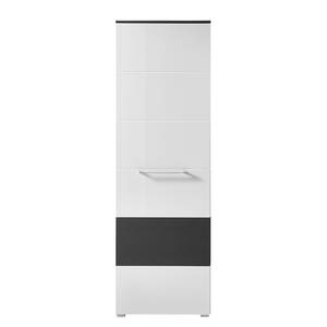 Armoire de vestibule Exterior Blanc brillant / Gris