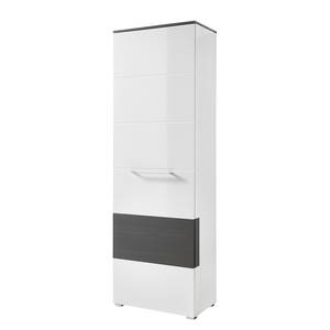 Armoire de vestibule Exterior Blanc brillant / Gris