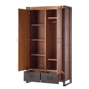 Garderobenschrank Manchester II Akazie teilmassiv - Akazie / Anthrazit - 110 cm (2-türig) - Breite: 110 cm