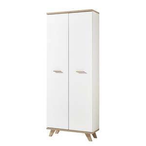 Armoire de vestibule Neston Blanc mat / Imitation chêne de San Remo