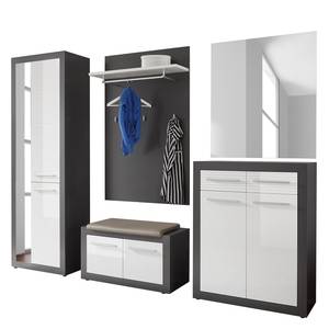 Ensemble de vestibule Bettna Blanc brillant / Anthracite