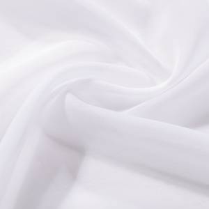 Rideau Afra avec bande ondulée Blanc - 307 x 245 cm