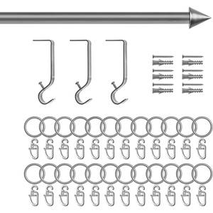 Gardinenstange Kegel II (1-läufig) Metall - Silber