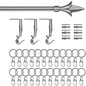 Gardinenstange Lilie II (1-läufig) Metall - Silber