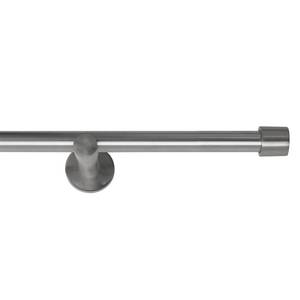 Gordijnroede Newport (1 spoor) staal - Mat zilverkleurig - Breedte: 120 cm