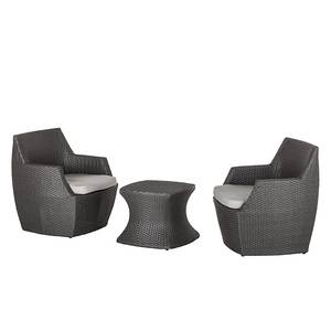 Balkongruppe Paradise Lounge (3-teilig) Polyrattan Grau